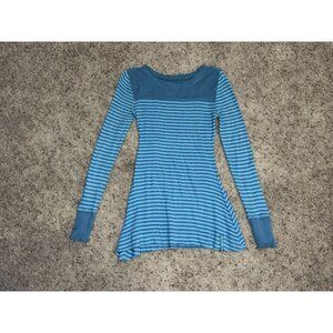 RARE MUDD Long Sleeve Ribbed Shirt Retro Stretch Stripe Bella Swan Y2k 90s S